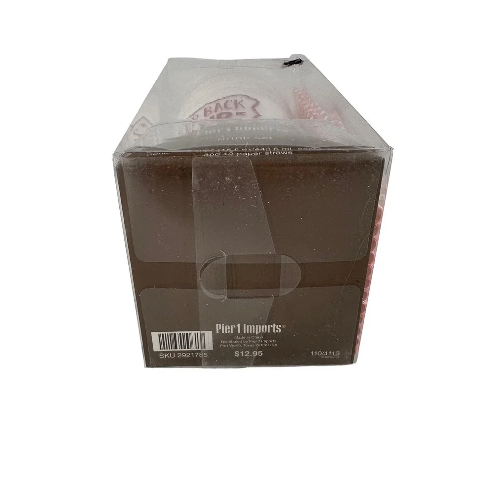Pier 1 Imports Christmas Plastic Cup Set of 6‎ Cheers 16 fl oz Drink Set